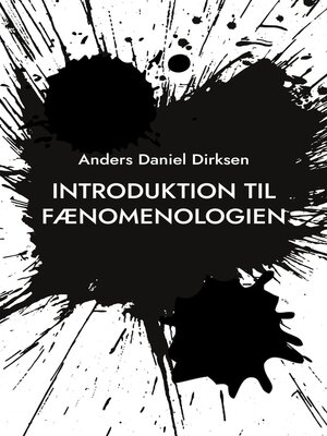 cover image of Introduktion til fænomenologien